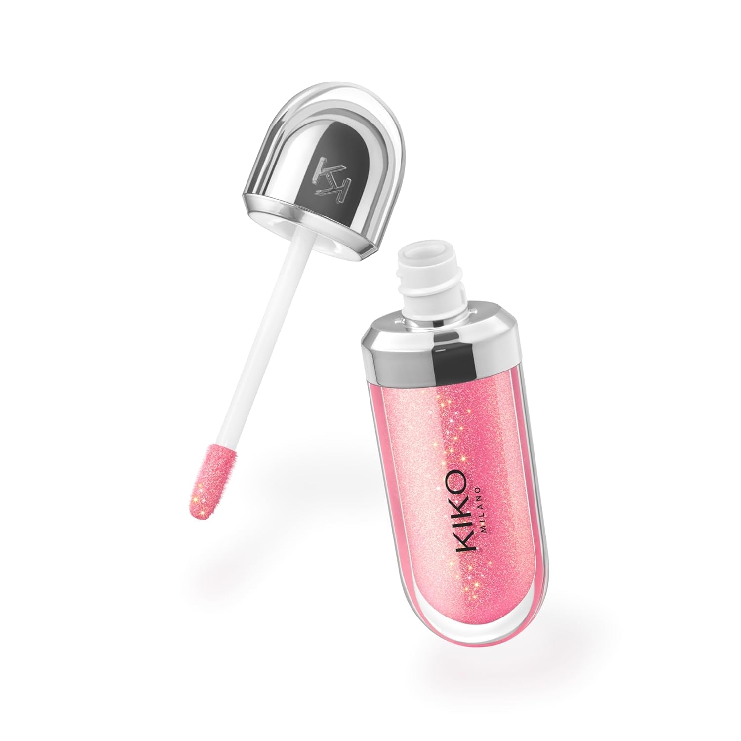 Kiko MILANO - 3D Hydra Lip Gloss 26 Softening Lipgloss for a 3D Look | Sparkling Hibiscus Pink Color | Non-Comedogenic | Professional Makeup | Made in Italy